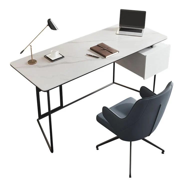 Bureau de style contemporain Bureau pour la maison et le bureau avec 2 tiroirs Clearhalo