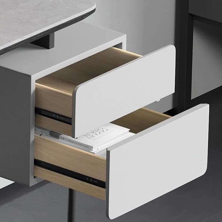 Bureau de style contemporain Bureau pour la maison et le bureau avec 2 tiroirs Clearhalo