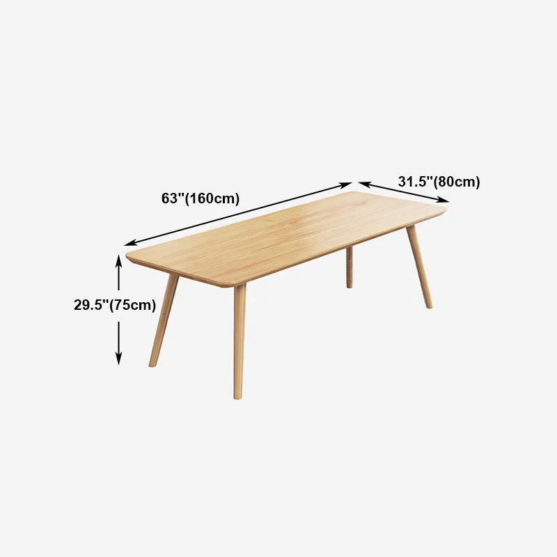 Bureau de style contemporain Bureau de réunion en bois massif Clearhalo