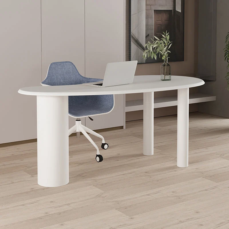 Bureau de style contemporain courbé pour chambre à coucher et bureau Clearhalo