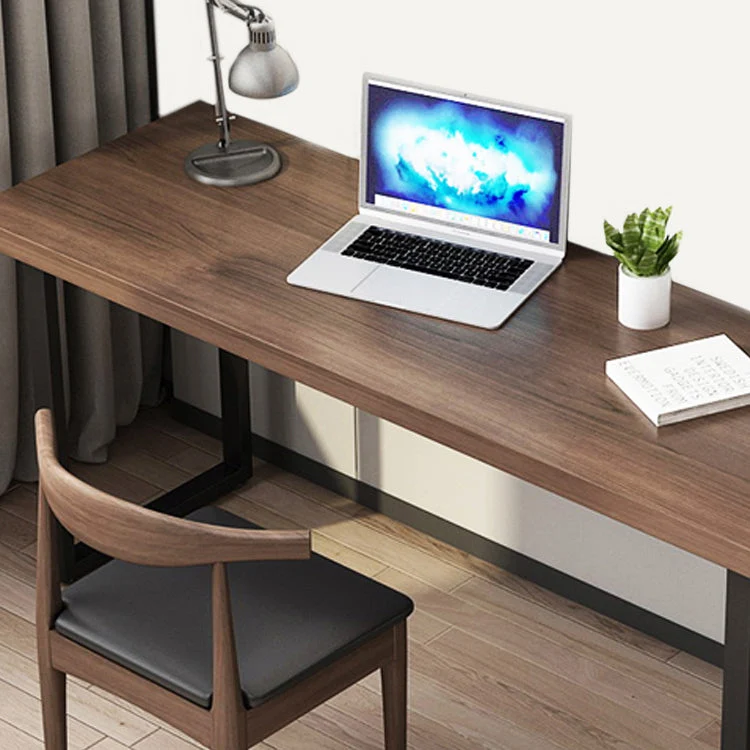 Bureau de Style industriel, bureau d'écriture rectangulaire en bois avec traîneau pour la maison Clearhalo