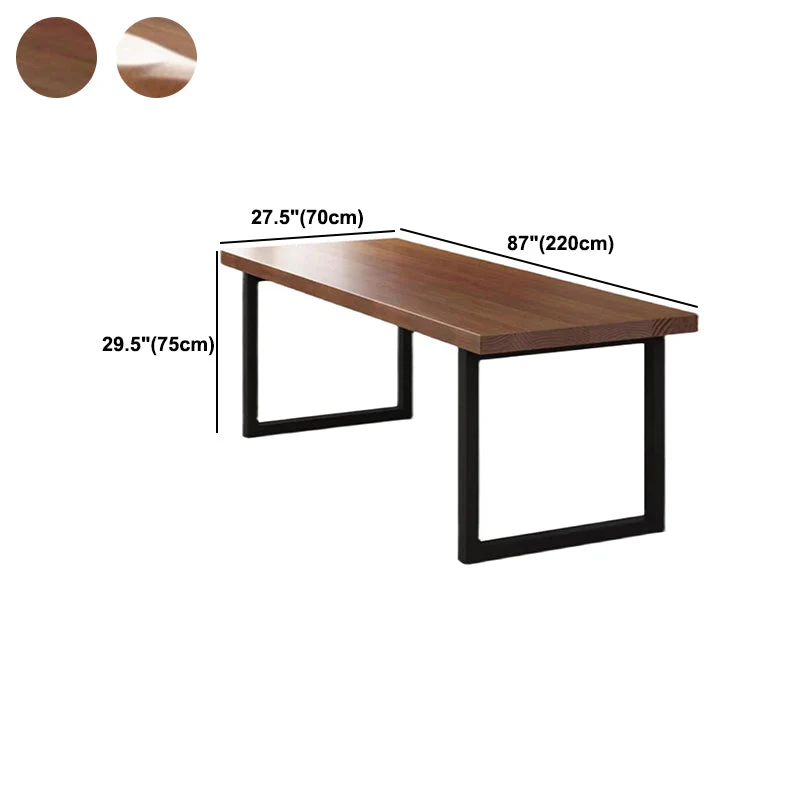 Bureau de style moderne en bois massif avec base en métal Clearhalo
