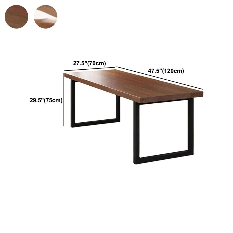 Bureau de style moderne en bois massif avec base en métal Clearhalo