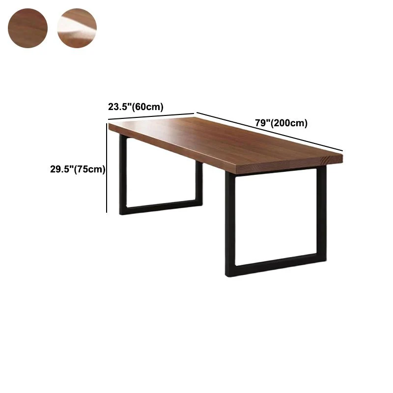 Bureau de style moderne en bois massif avec base en métal Clearhalo