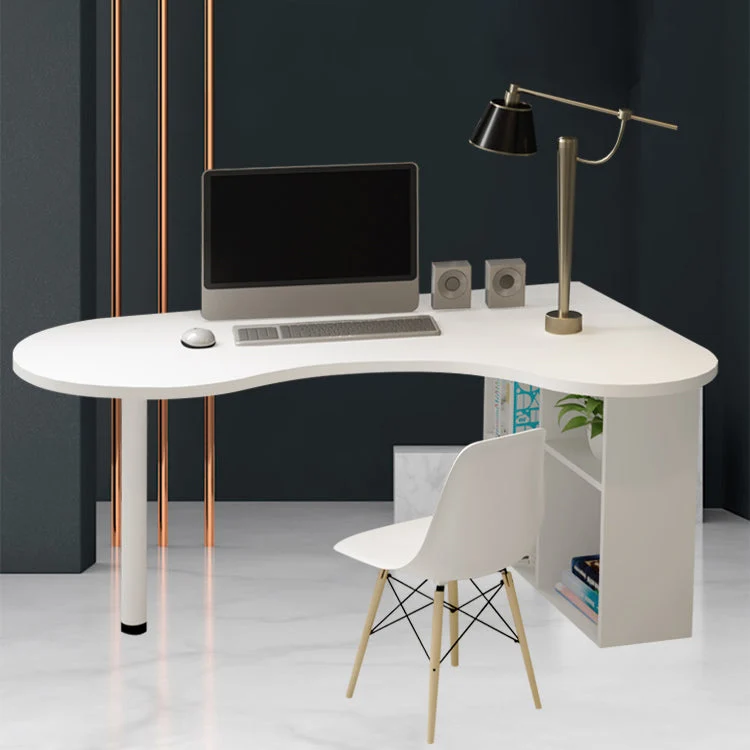 Bureau de style moderne Bureau d'angle en bois artificiel Bureau d'écriture Clearhalo