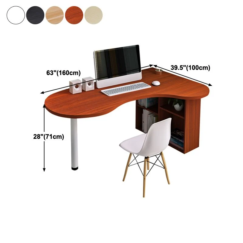 Bureau de style moderne Bureau d'angle en bois artificiel Bureau d'écriture Clearhalo