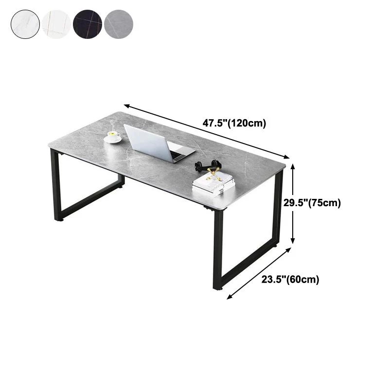 Bureau de style moderne Bureau rectangulaire en pierre frittée pour un usage domestique Clearhalo