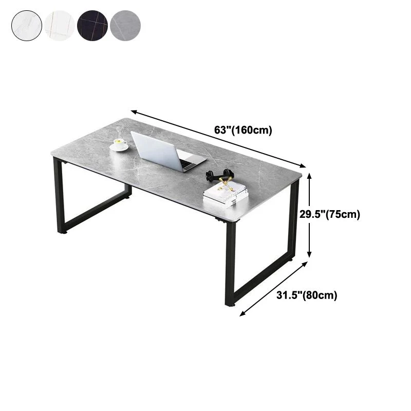 Bureau de style moderne Bureau rectangulaire en pierre frittée pour un usage domestique Clearhalo