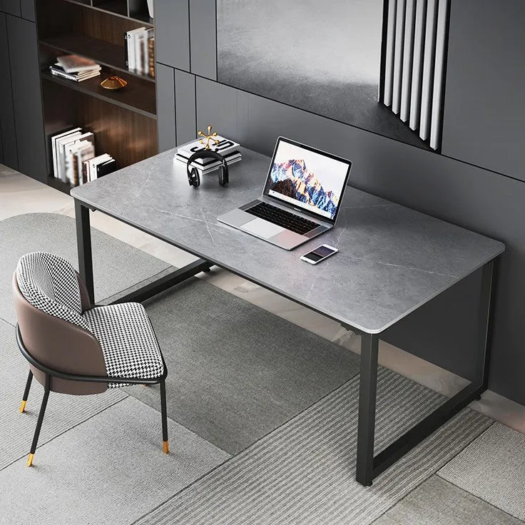 Bureau de style moderne Bureau rectangulaire en pierre frittée pour un usage domestique Clearhalo