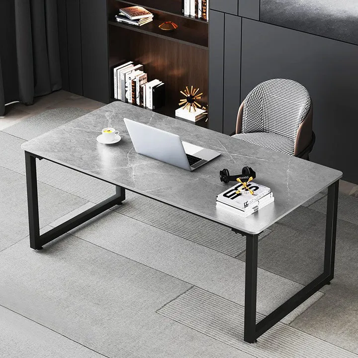 Bureau de style moderne Bureau rectangulaire en pierre frittée pour un usage domestique Clearhalo