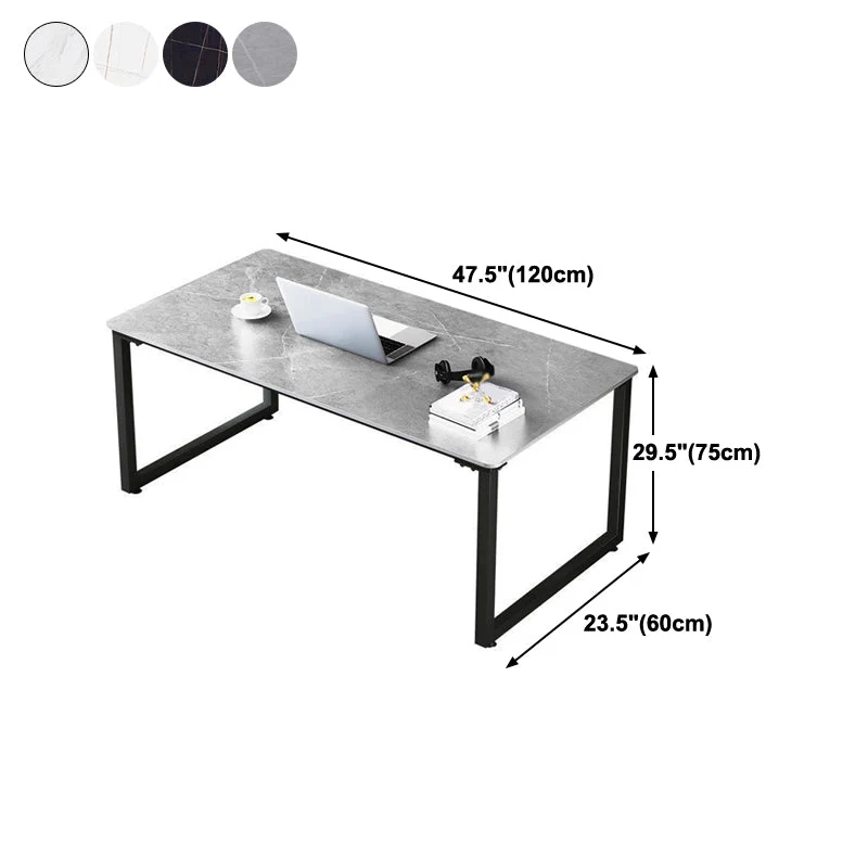 Bureau de style moderne Bureau rectangulaire en pierre frittée pour un usage domestique Clearhalo
