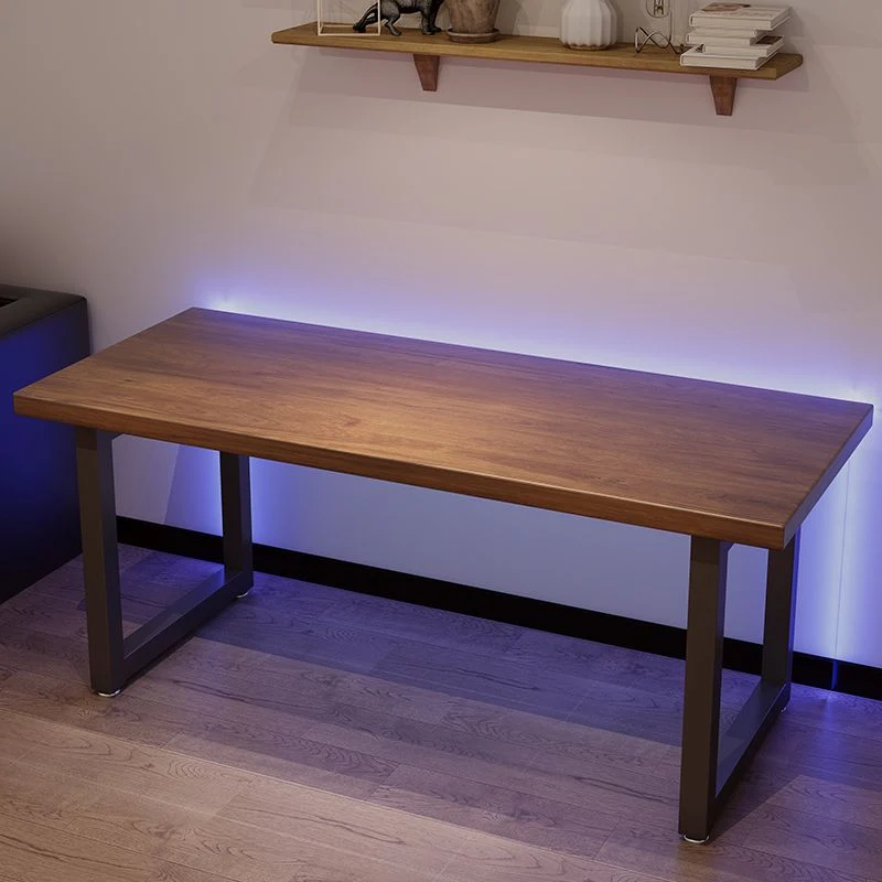 Bureau de traîneau de Style moderne, bureau rectangulaire en bois massif pour la maison Clearhalo