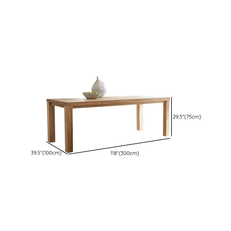Bureau de travail en bois massif de style moderne, bureau de forme rectangulaire avec 4 pieds Clearhalo