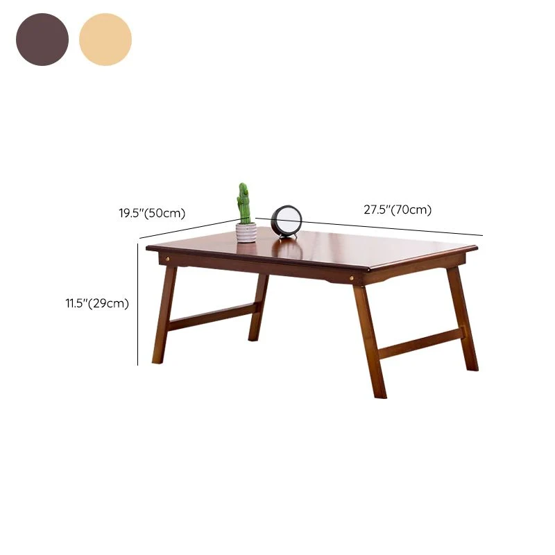 Bureau de travail en bois de style contemporain Bureau de forme rectangulaire en marron/naturel Clearhalo