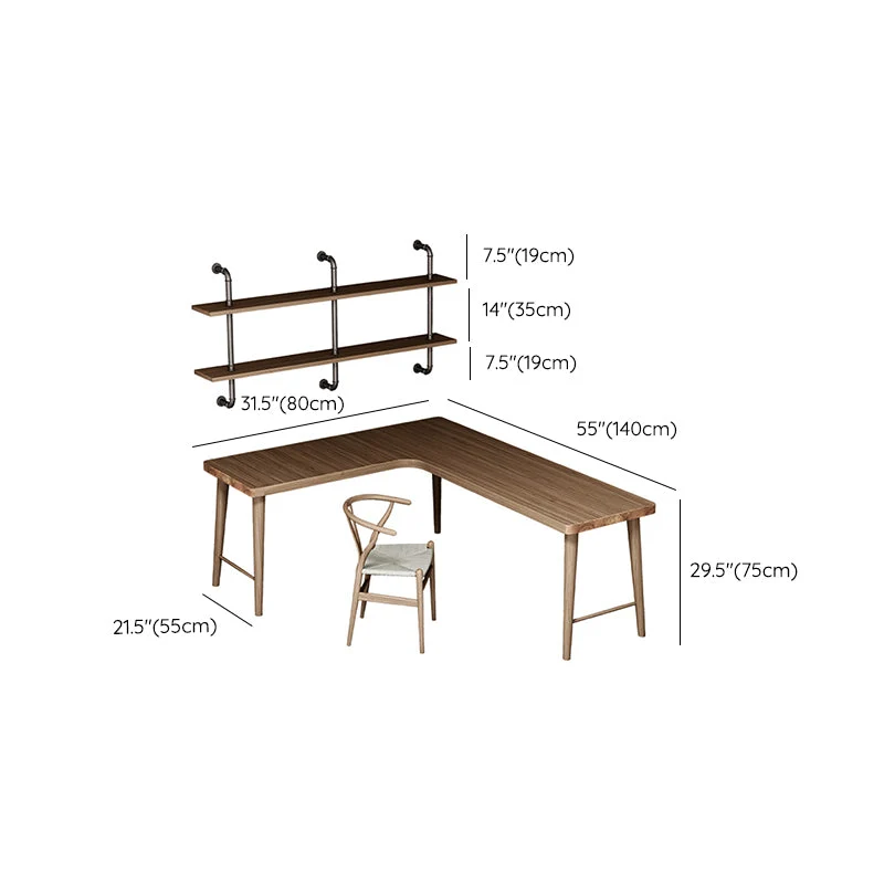 Bureau de travail en bois de style contemporain Bureau de travail de forme rectangulaire avec pied Clearhalo