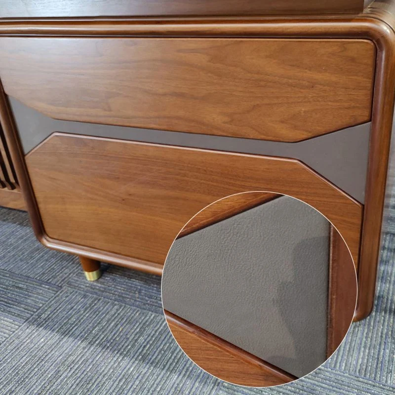 Bureau de travail en bois de style contemporain, bureau de travail de forme rectangulaire pour le bureau Clearhalo