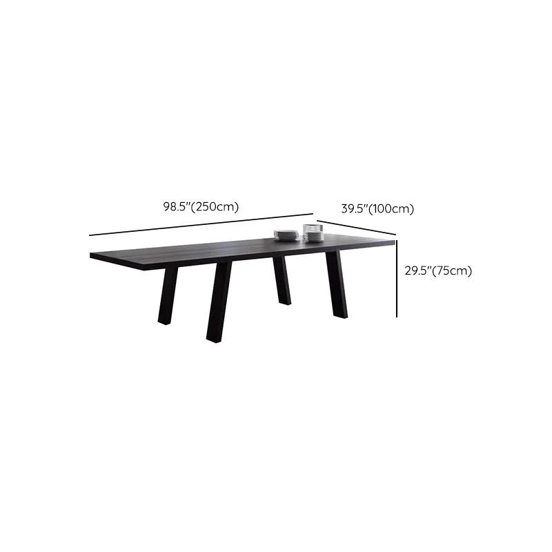 Bureau de travail en bois de style moderne, bureau de forme rectangulaire avec 4 pieds Clearhalo