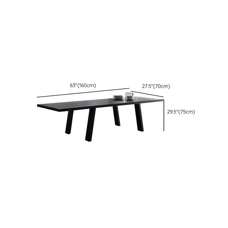 Bureau de travail en bois de style moderne, bureau de forme rectangulaire avec 4 pieds Clearhalo