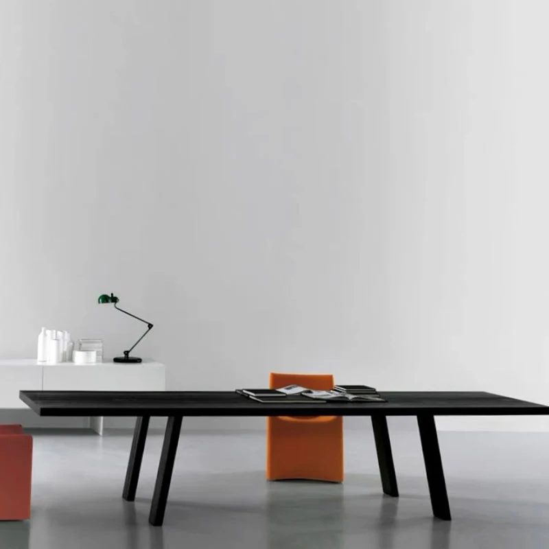 Bureau de travail en bois de style moderne, bureau de forme rectangulaire avec 4 pieds Clearhalo