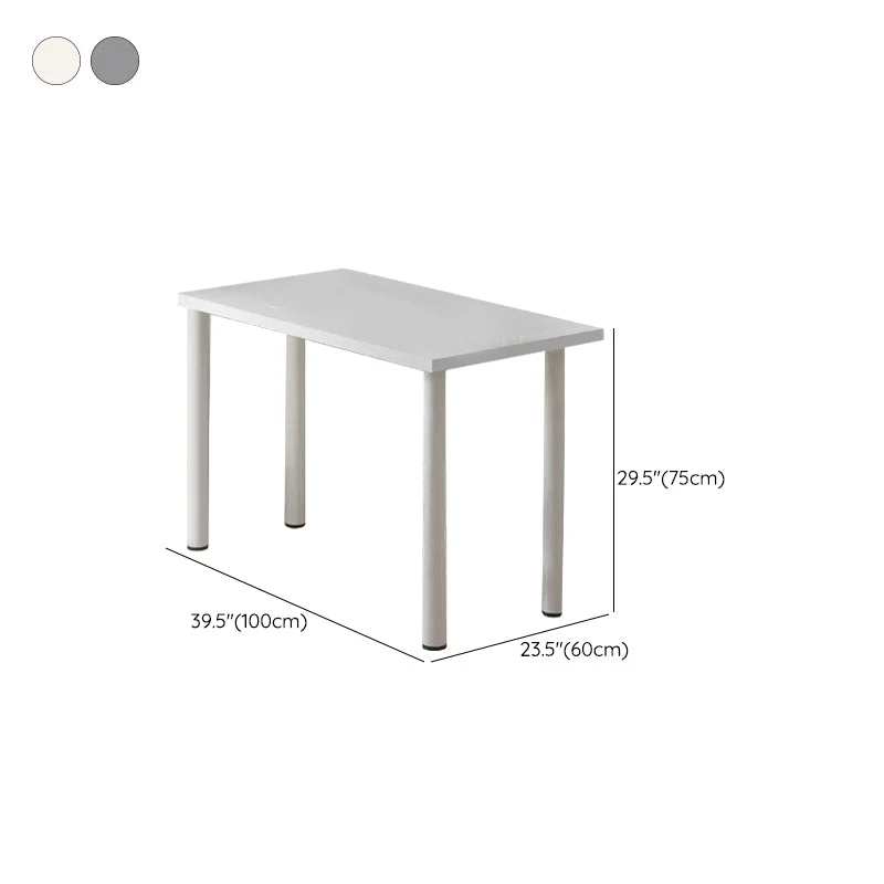 Bureau de travail en bois de Style moderne, bureau de travail de forme rectangulaire avec 4 pieds pour la maison Clearhalo