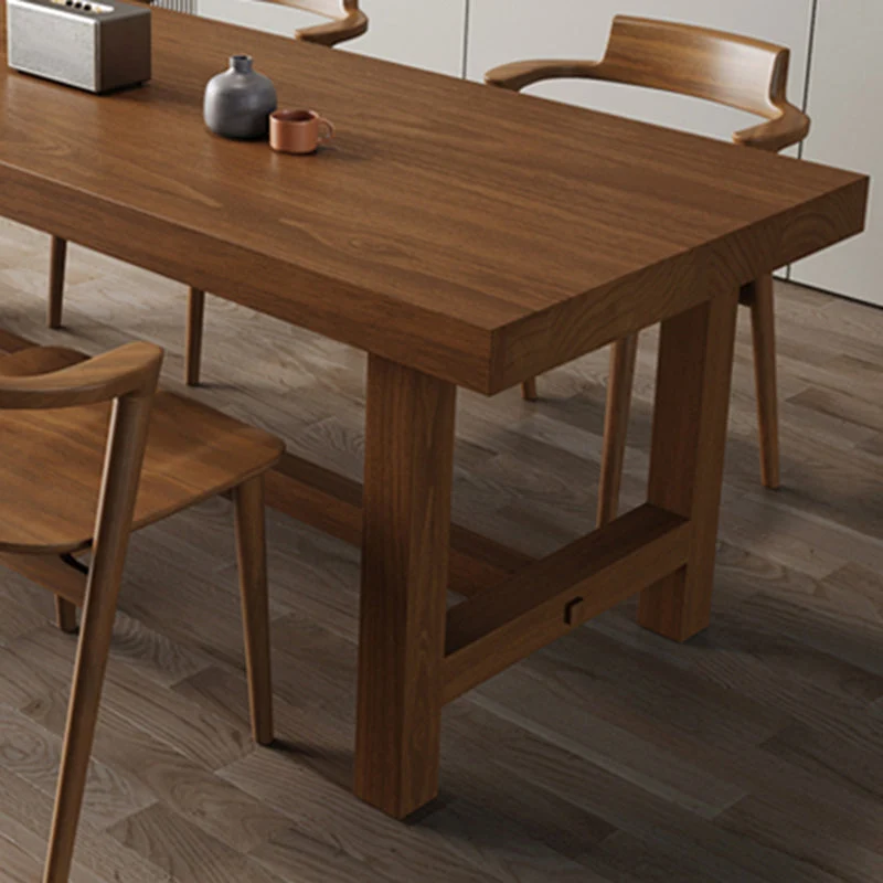 Bureau de travail en bois de style moderne, bureau de forme rectangulaire avec 4 pieds Clearhalo