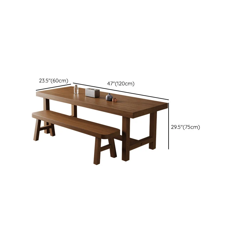 Bureau de travail en bois de style moderne, bureau de forme rectangulaire avec 4 pieds Clearhalo