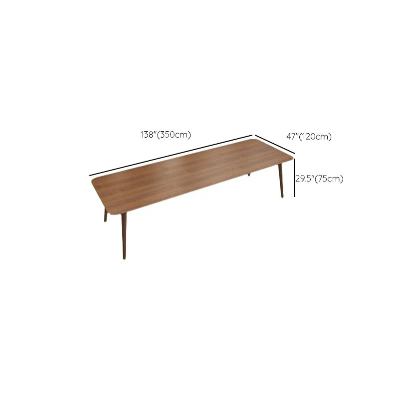 Bureau de travail en bois de style moderne, bureau de travail de forme rectangulaire avec 4 pieds Clearhalo