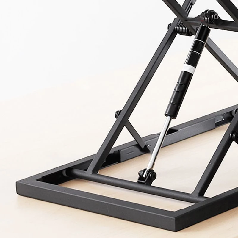 Bureau de travail en bois de table pliable pour ordinateur portable de forme rectangulaire en noir/blanc Clearhalo