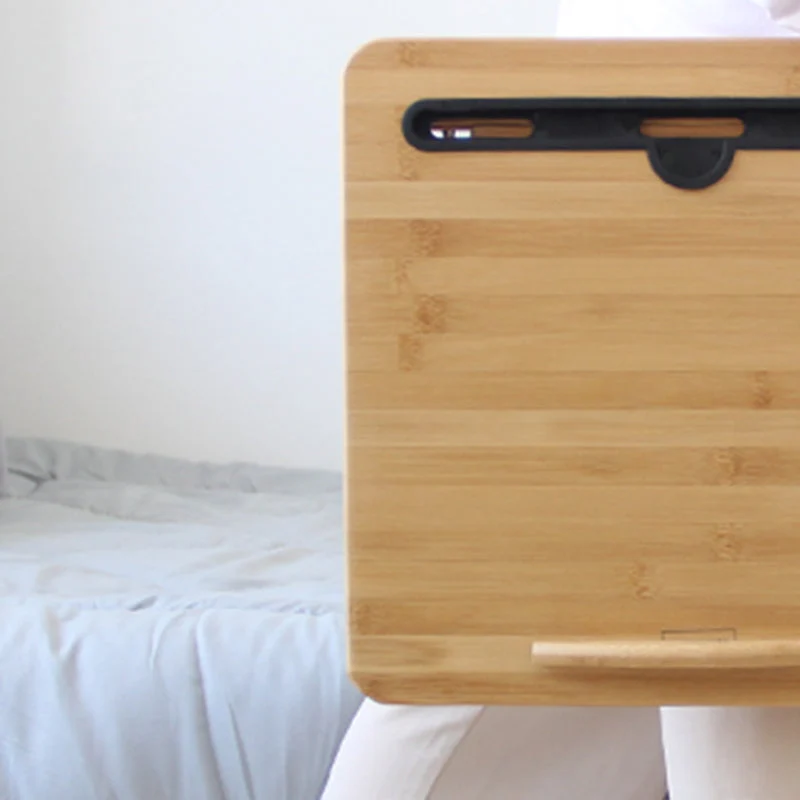 Bureau de travail moderne en bois de forme rectangulaire avec 2 pieds pour la maison Clearhalo