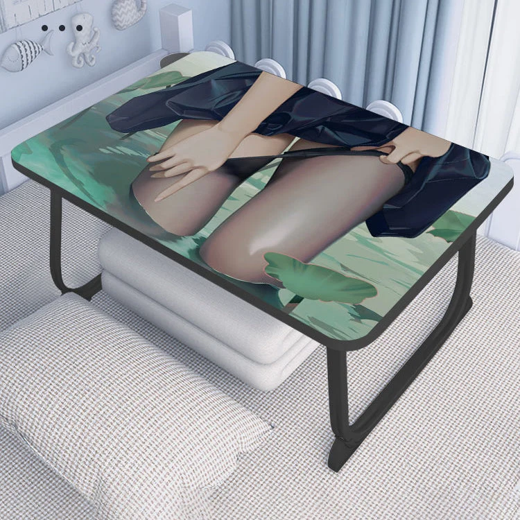 Bureau de travail moderne de forme rectangulaire, bureau d'écriture en bois avec 2 pieds pour la maison Clearhalo