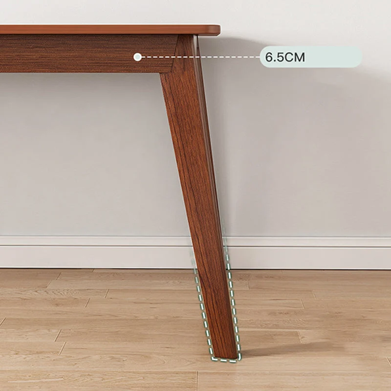 Bureau de travail moderne rectangulaire en bois massif avec 4 pieds Clearhalo