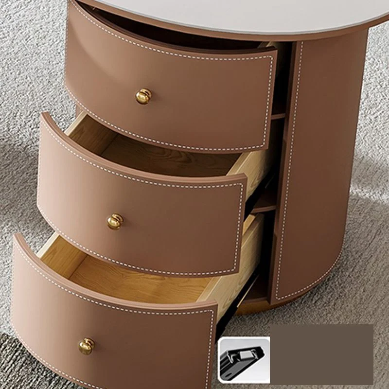 Bureau de travail en pierre de style contemporain Bureau de travail de forme irrégulière avec 2 pieds Clearhalo