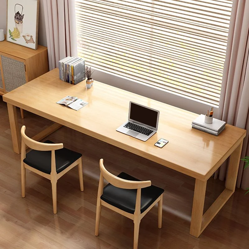 Bureau de travail style contemporain Bureau de travail de forme rectangulaire avec 2 pieds Clearhalo