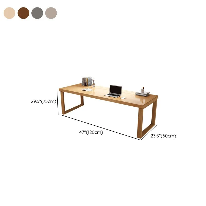 Bureau de travail style contemporain Bureau de travail de forme rectangulaire avec 2 pieds Clearhalo