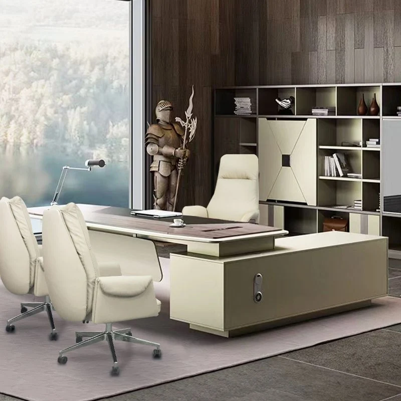 Chaise à bras fixes, chaise de bureau ergonomique moderne sans détresse avec roulettes Clearhalo