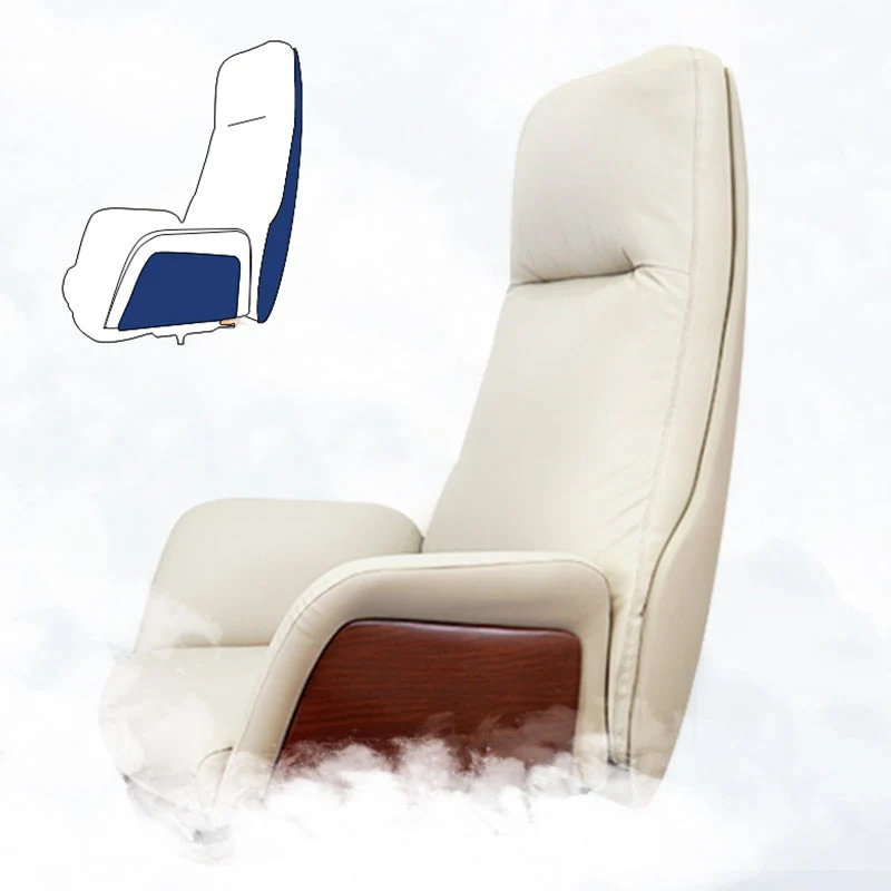 Chaise à bras fixes, chaise de bureau ergonomique moderne sans détresse avec roulettes Clearhalo