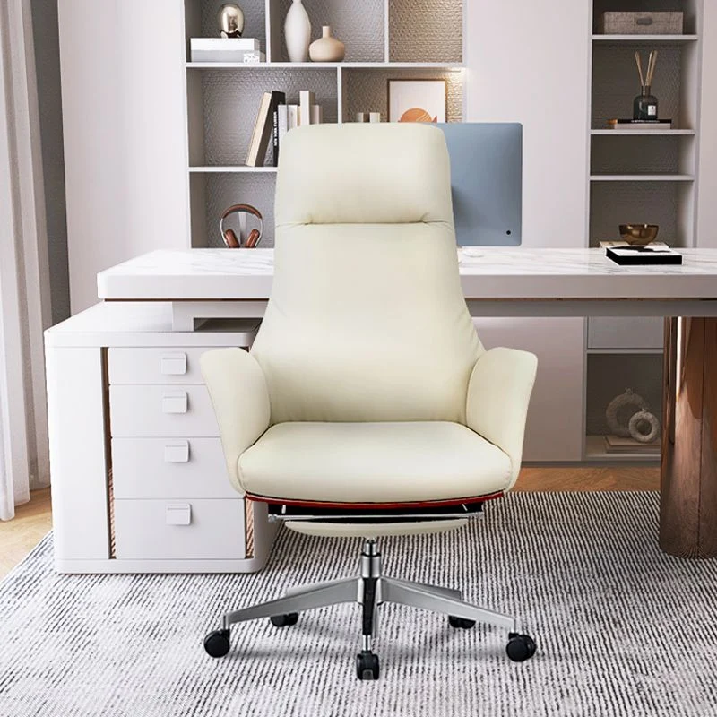 Chaise à bras fixes, chaise de bureau ergonomique moderne sans détresse avec roulettes Clearhalo