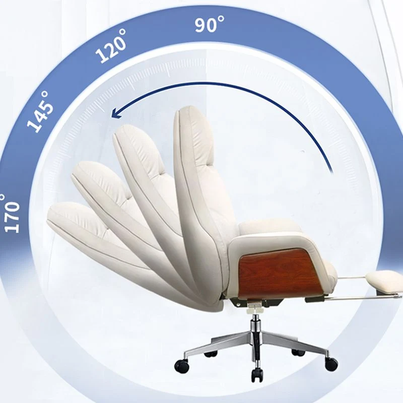 Chaise à bras fixes, chaise de bureau ergonomique moderne sans détresse avec roulettes Clearhalo