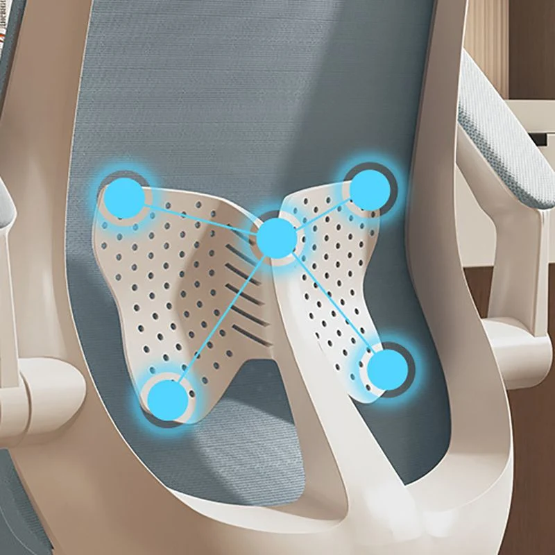 Chaise de bureau à accoudoir rabattable, en microfibre, pivotante et ergonomique à dossier haut Clearhalo