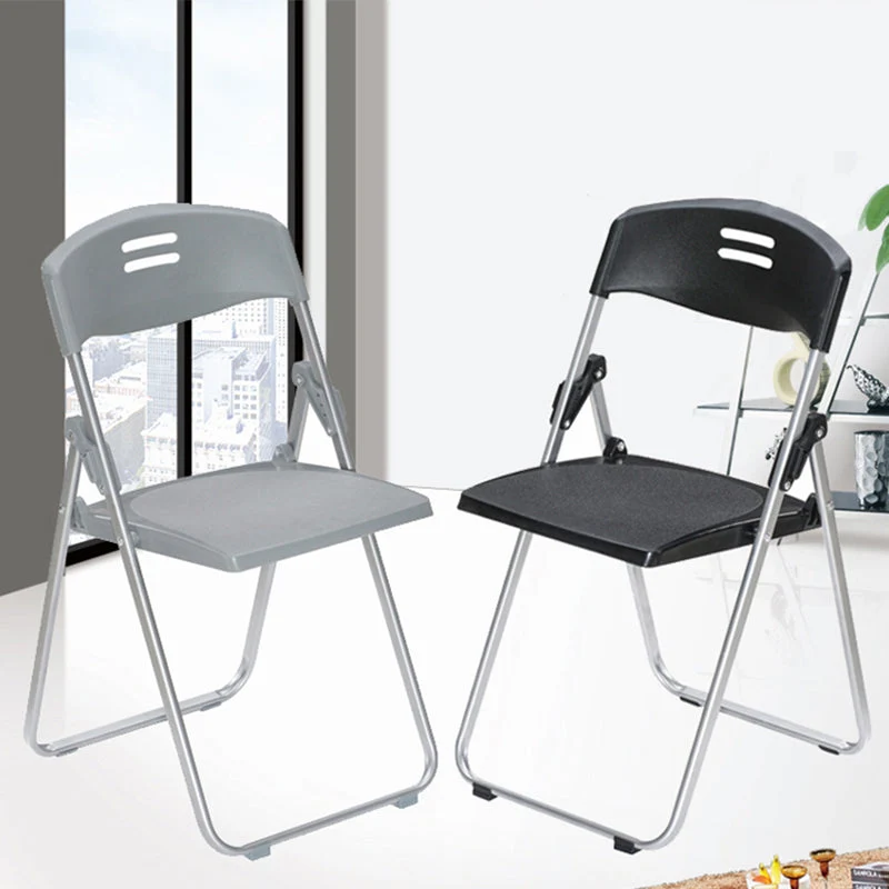 Chaise de bureau en acier tapissée sans bras moderne de chaise de conférence Clearhalo