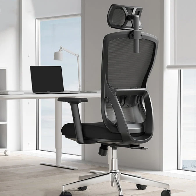 Chaise de bureau AirGrid respirante à roues contemporaines de 16 po de large Clearhalo