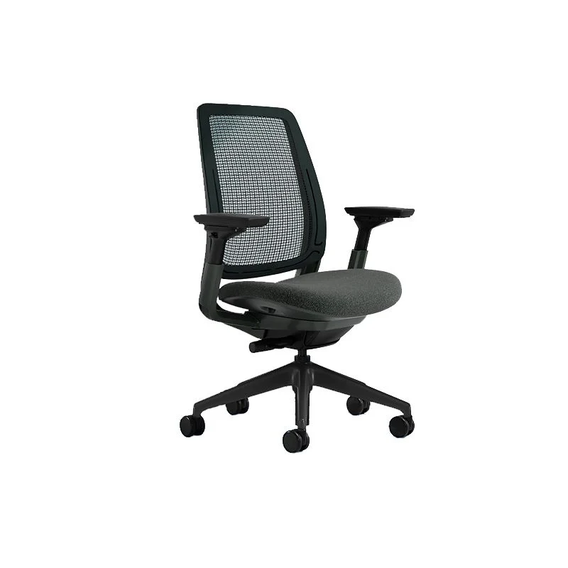 Chaise de bureau à bras amovibles, chaise de bureau ergonomique sans détresse avec roulettes Clearhalo