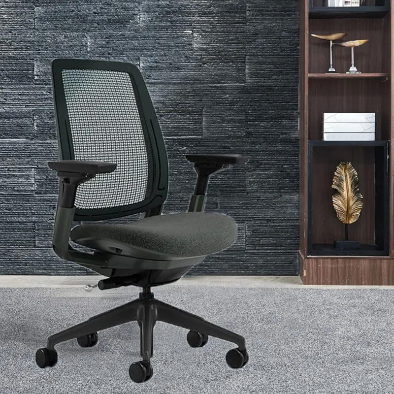 Chaise de bureau à bras amovibles, chaise de bureau ergonomique sans détresse avec roulettes Clearhalo