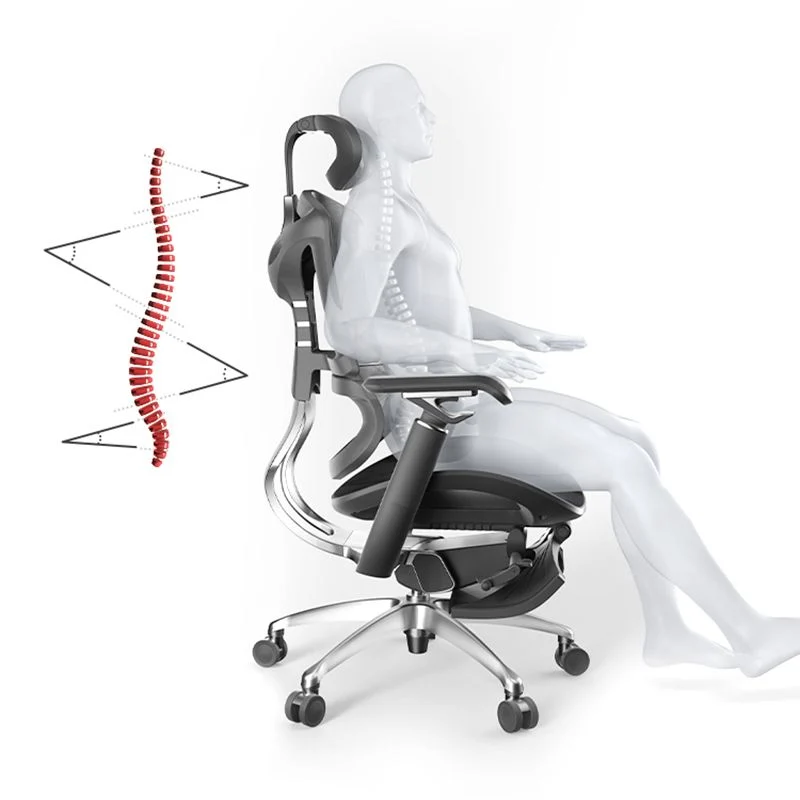 Chaise de bureau à bras amovibles, chaise ergonomique moderne avec dossier respirant Clearhalo
