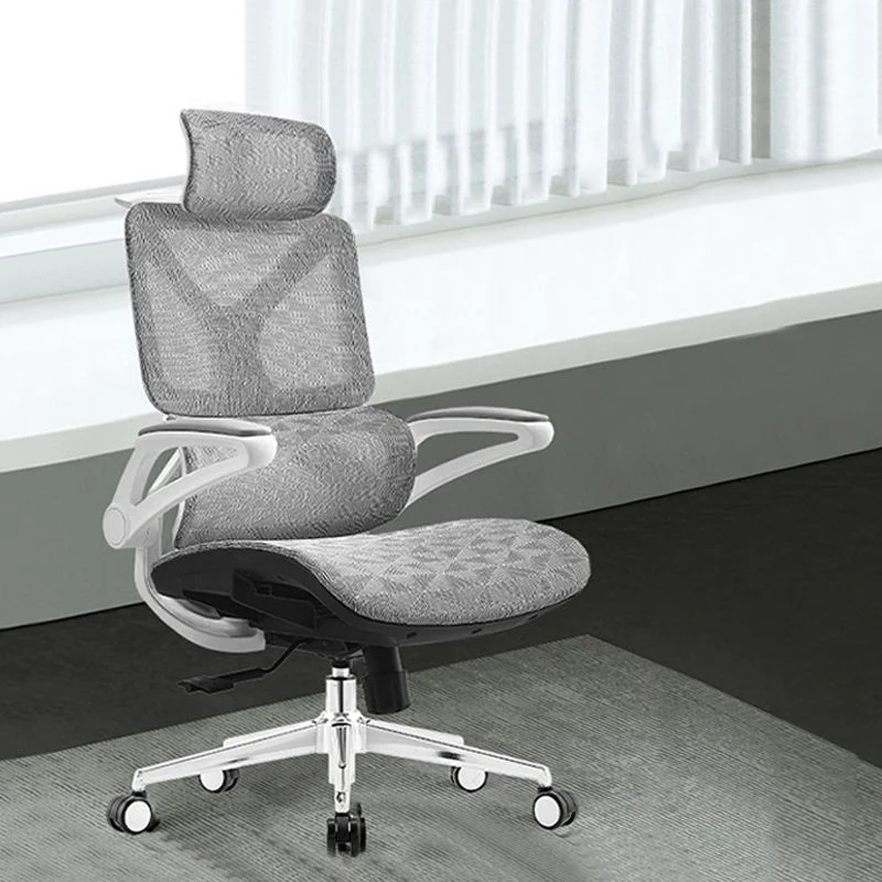Chaise de bureau à bras amovibles, chaise pivotante moderne à hauteur de siège réglable avec roulettes Clearhalo