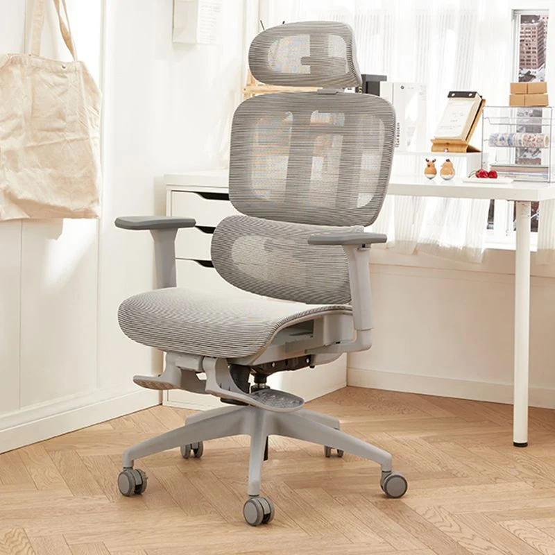 Chaise de bureau à bras amovibles, mécanisme d'inclinaison moderne, chaise sans détresse avec roulettes Clearhalo