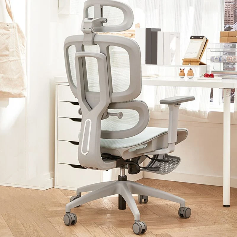 Chaise de bureau à bras amovibles, mécanisme d'inclinaison moderne, chaise sans détresse avec roulettes Clearhalo
