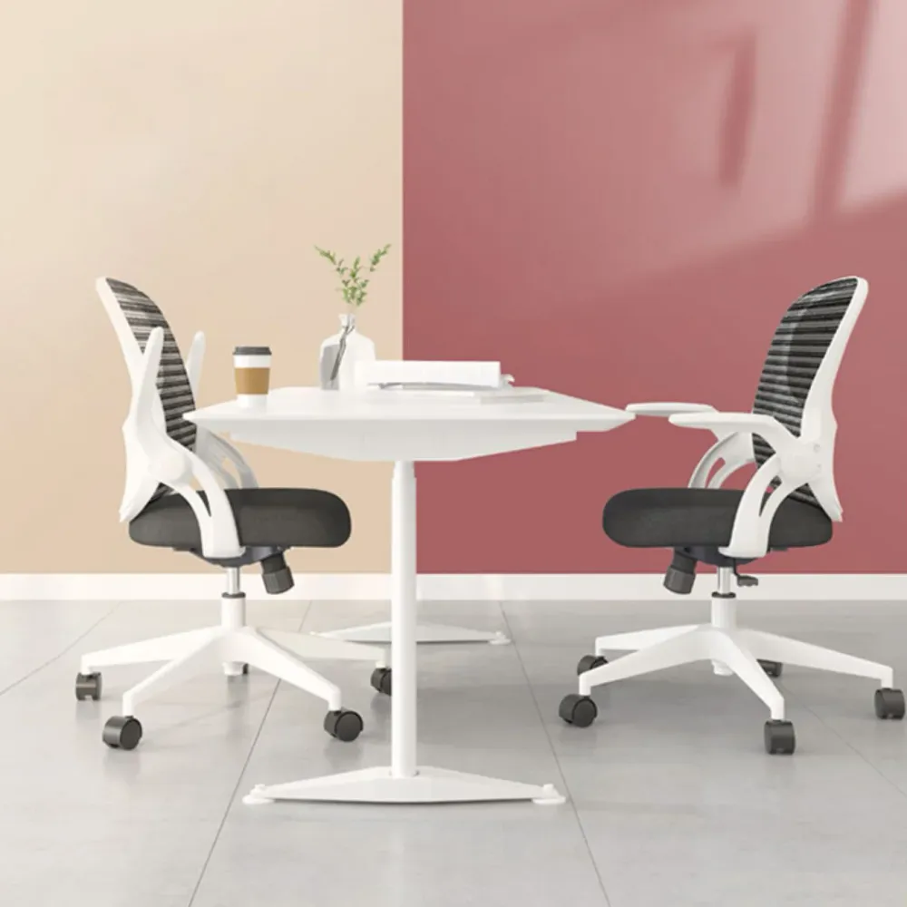 Chaise de bureau à bras amovibles, mécanisme d'inclinaison, chaise de bureau ergonomique sans détresse avec roulettes Clea...