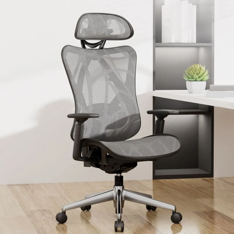 Chaise de bureau à bras amovibles, mécanisme d'inclinaison, chaise coulissante ergonomique avec roulettes Clearhalo