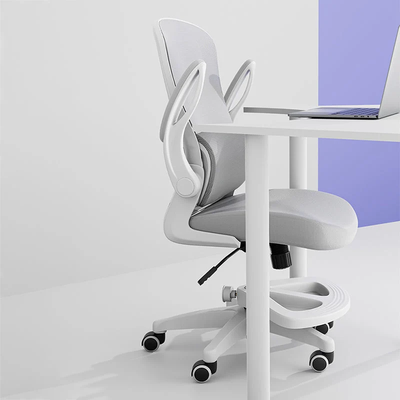 Chaise de bureau à bras amovibles, moderne, ergonomique, sans détresse, avec roulettes Clearhalo